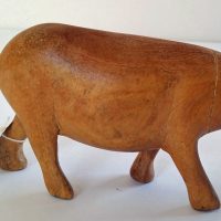 6" Wooden Hippo