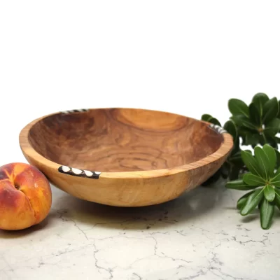 Bone inlay Olive Wood Bowl