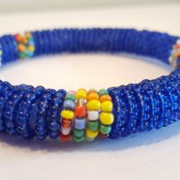 Rounde Beaded Blue Bracelet