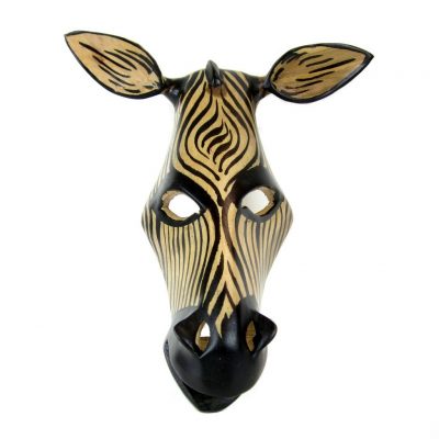 Handcarved Zebra Mask