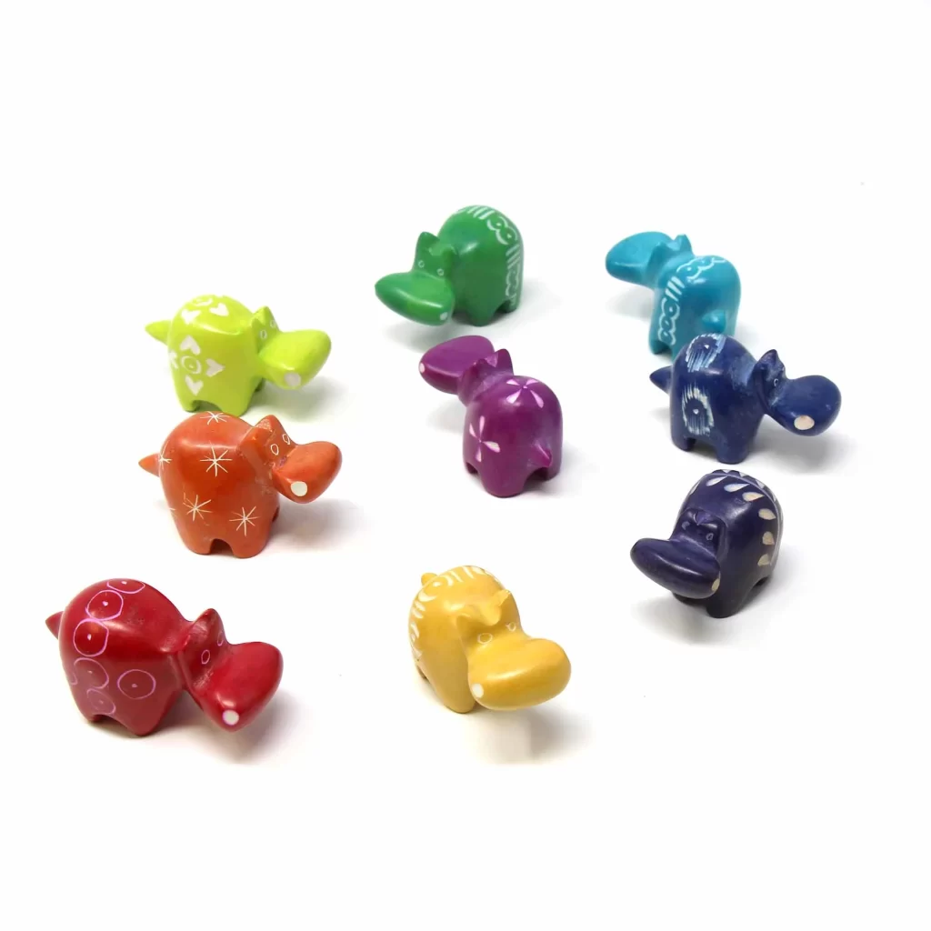 Colorful small Hippos