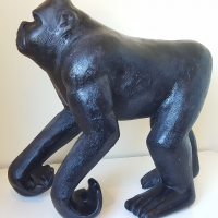 Hand Carved Wooden Gorilla