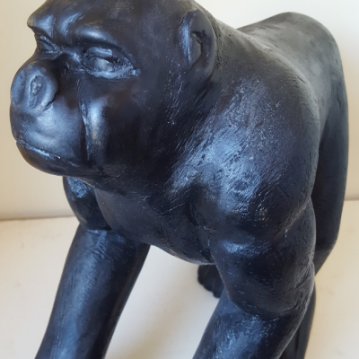 wooden gorilla statue